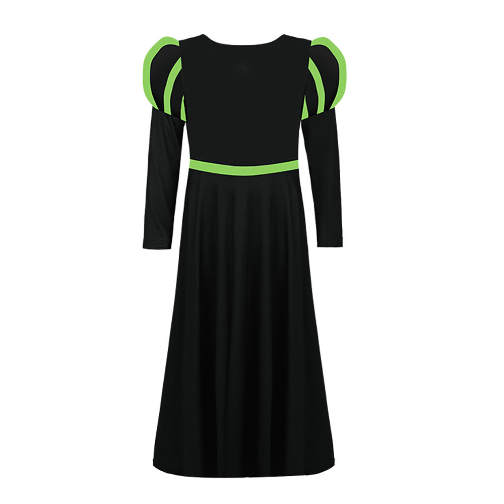 Little Girls Elphaba Dress Halloween School Cosplay Party Costume