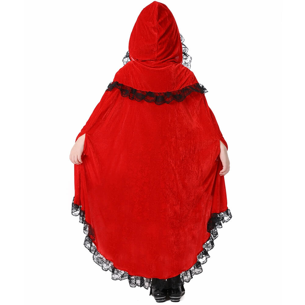 Little Red Riding Hood Girls Dress Halloween School Play Party Costume