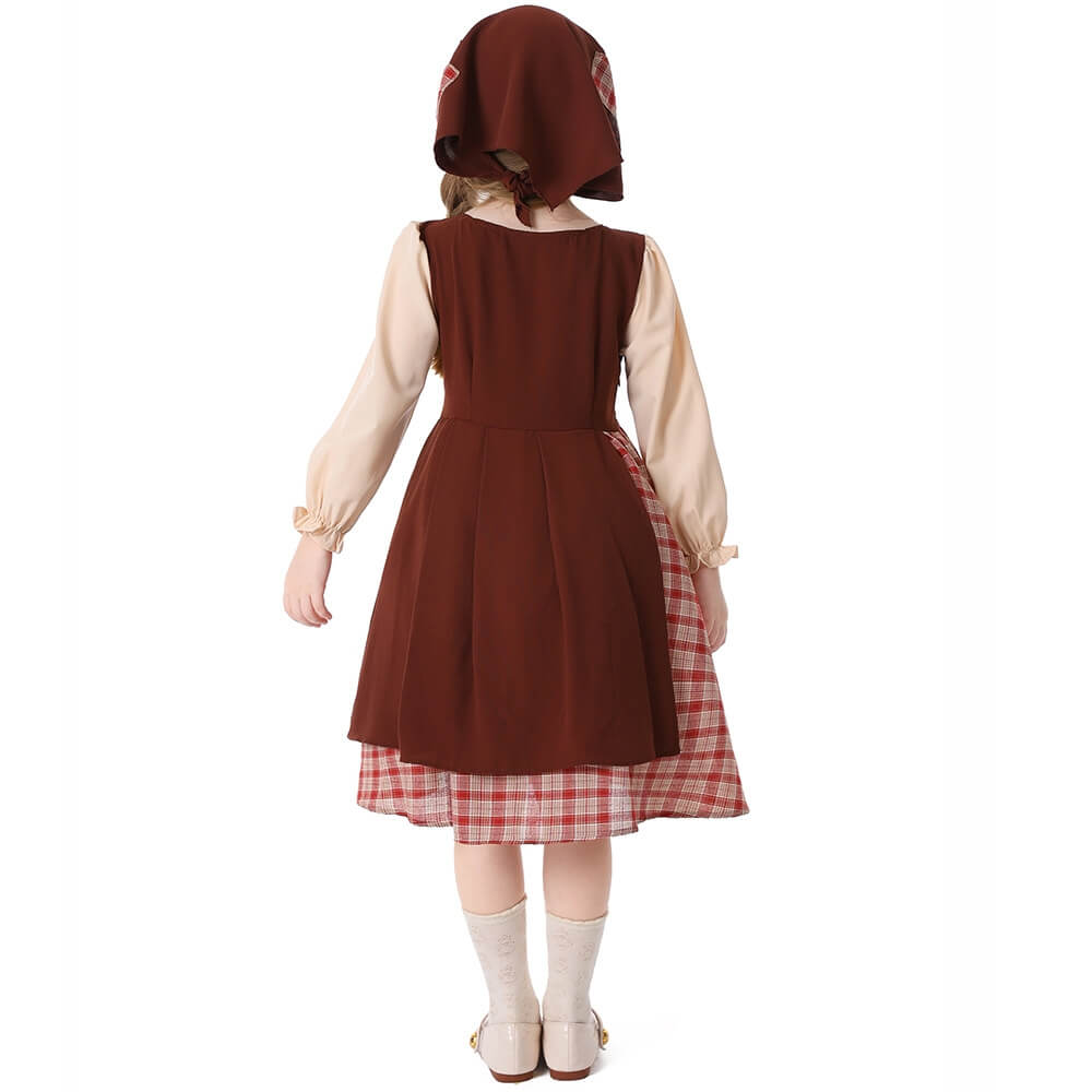 Little Match Girl Dress Girls Maid Halloween Party School Play Costume