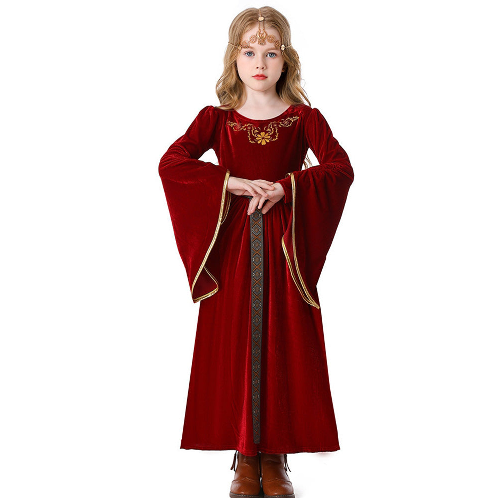 Little Girls Medieval Dress Halloween School Cosplay Party Costume