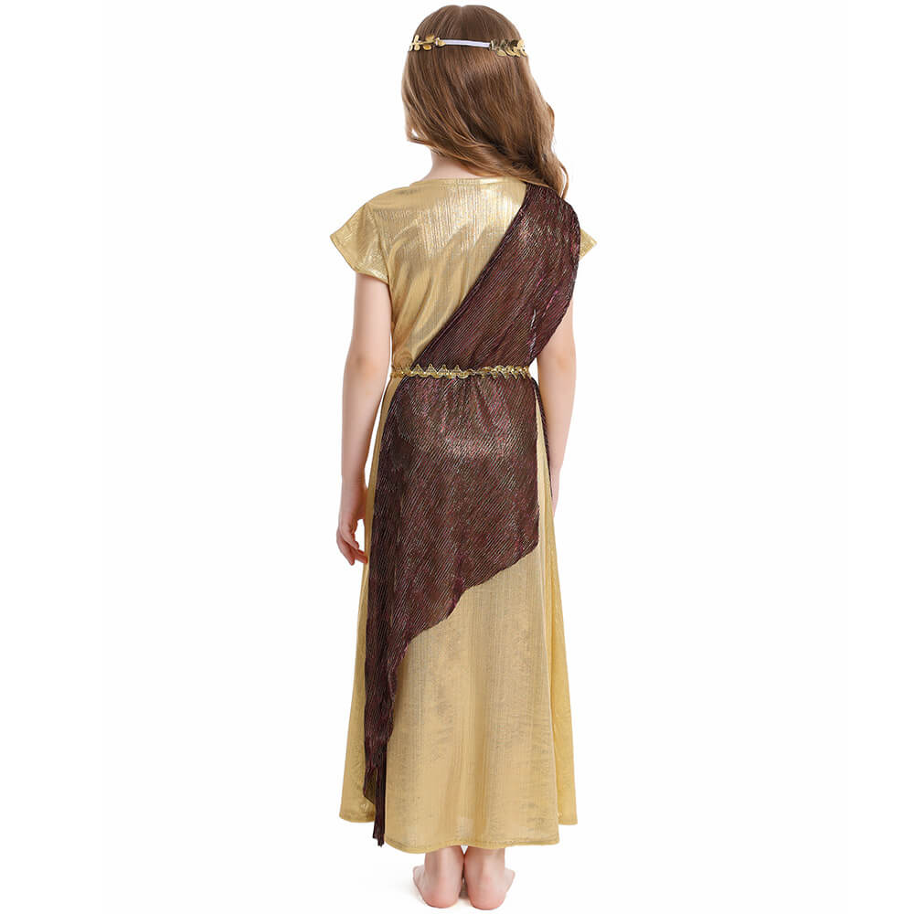 Little Girls Ancient Greek Goddess Cleopatra Dress Halloween Costume