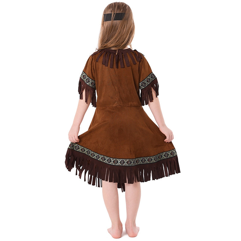 Little Girls Native American Indian Dress Halloween Cosplay Costume