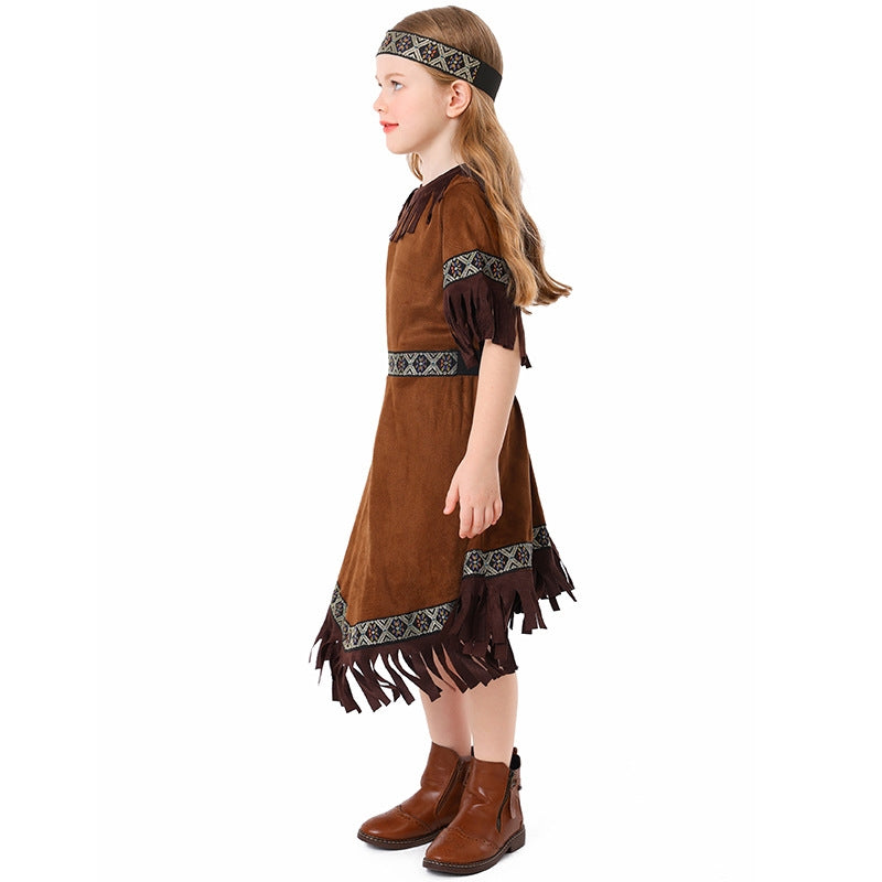 Little Girls Native American Indian Dress Halloween Cosplay Costume