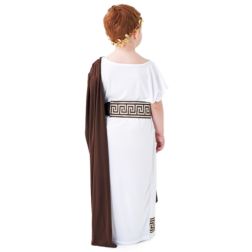 Little Boy Ancient Greek God Roman Toga Kids Halloween Cosplay Costume
