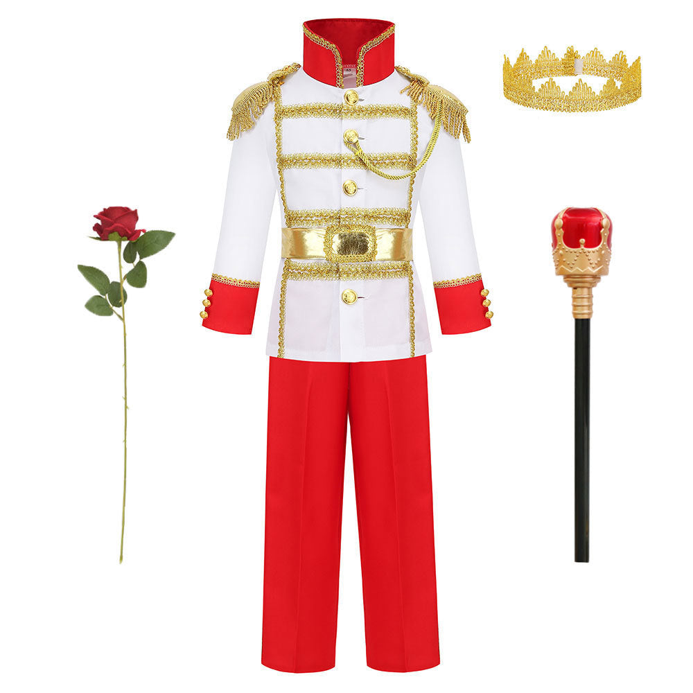 Little Boys Prince Charming Suit Kids Halloween Cosplay Party Costume