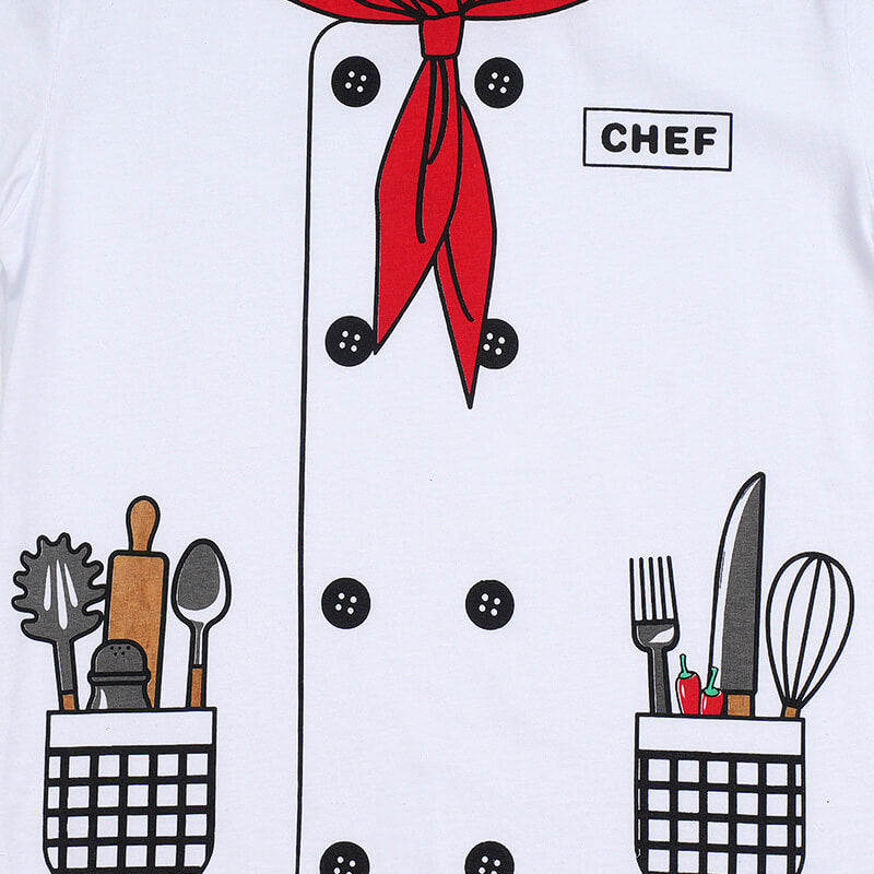 Little Boys Girls Chef Uniform Kids Halloween School Cosplay Costume