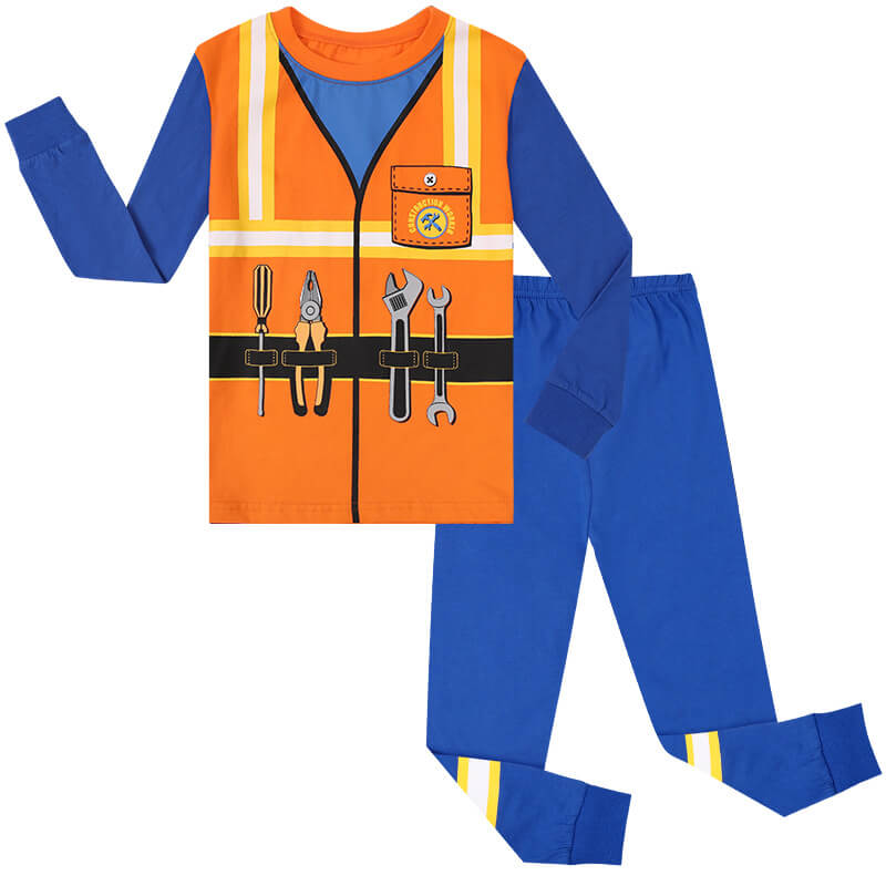 Little Boys Builder Kids Halloween School Play Cosplay Party Costume