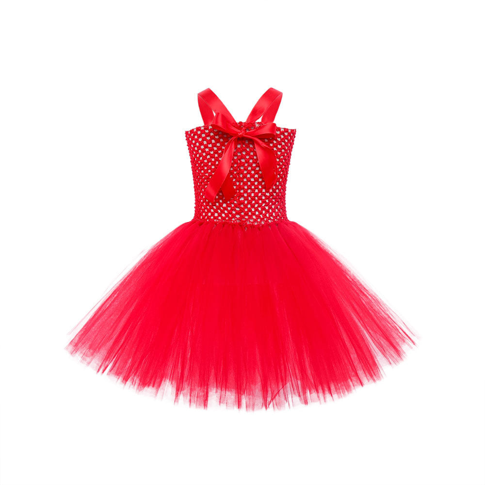 Little Girls Clown Princess Dress Kids Halloween Party Costume
