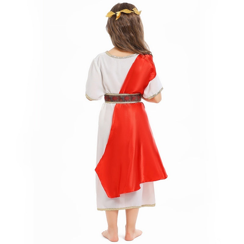 Little Girls Mediaeval Roman Female Warrior Halloween Cosplay Costume
