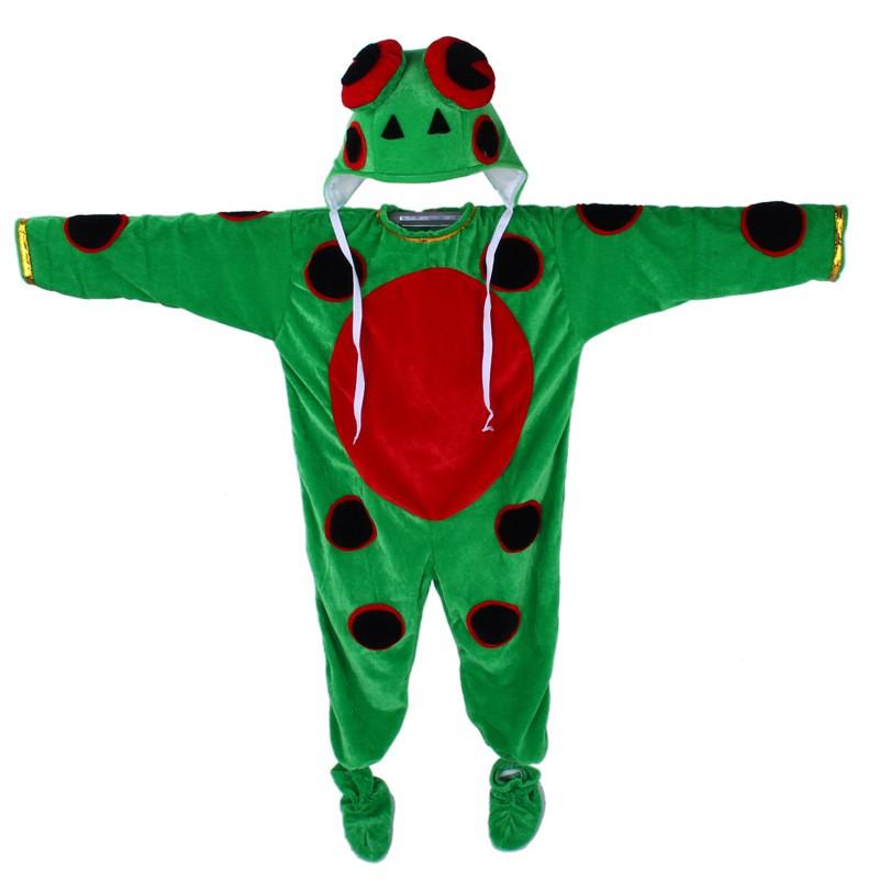 Child Frog Girls Boys School Play Halloween Party Costume