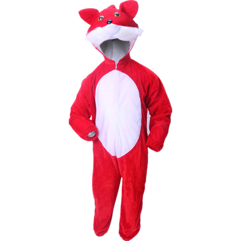 Fox One Piece Onesie Kids Halloween Cosplay Party School Play Costume