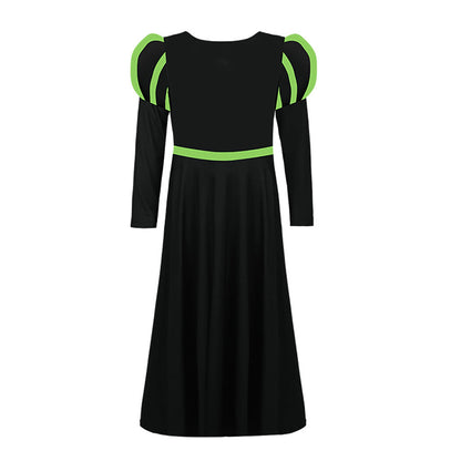 Little Girls Elphaba Dress Halloween School Cosplay Party Costume