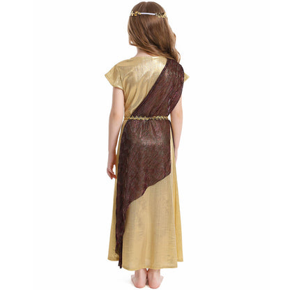 Little Girls Ancient Greek Goddess Cleopatra Dress Halloween Costume