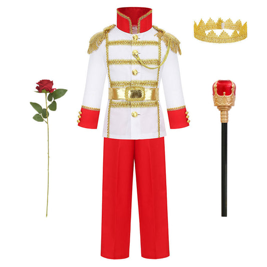 Little Boys Prince Charming Suit Kids Halloween Cosplay Party Costume