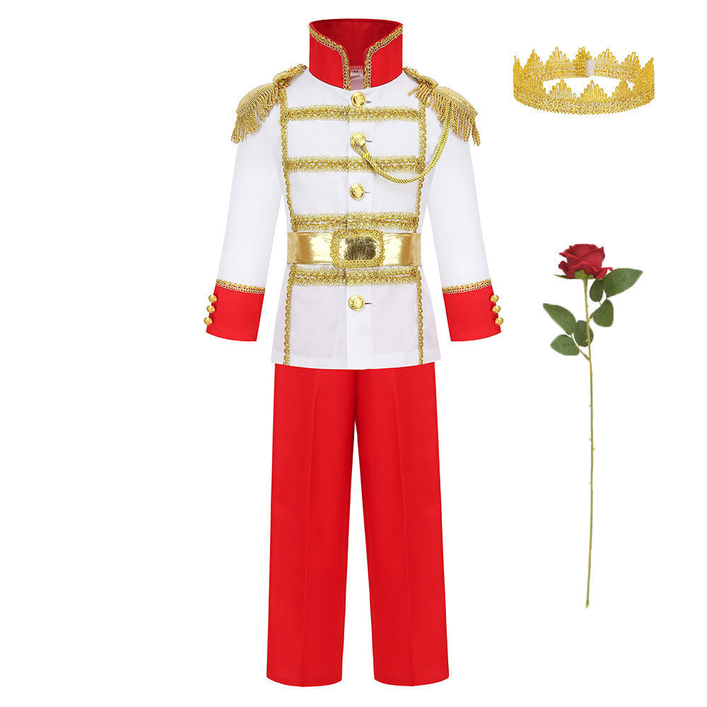 Little Boys Prince Charming Suit Kids Halloween Cosplay Party Costume