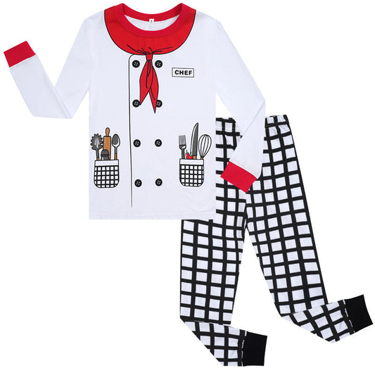 Little Boys Girls Chef Uniform Kids Halloween School Cosplay Costume