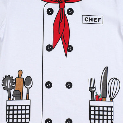 Little Boys Girls Chef Uniform Kids Halloween School Cosplay Costume