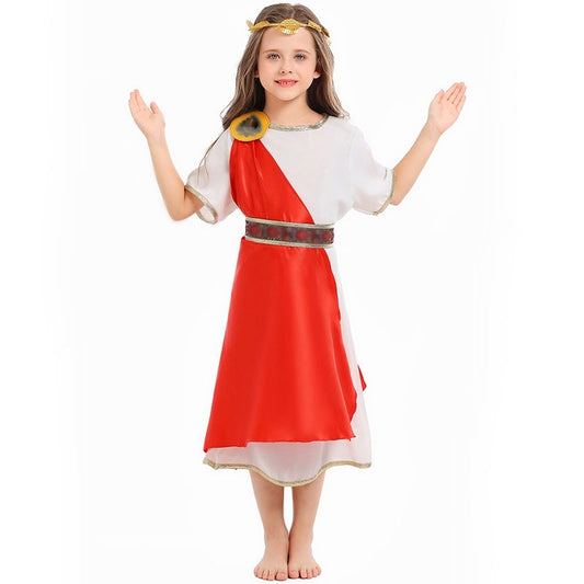 Little Girls Mediaeval Roman Female Warrior Halloween Cosplay Costume