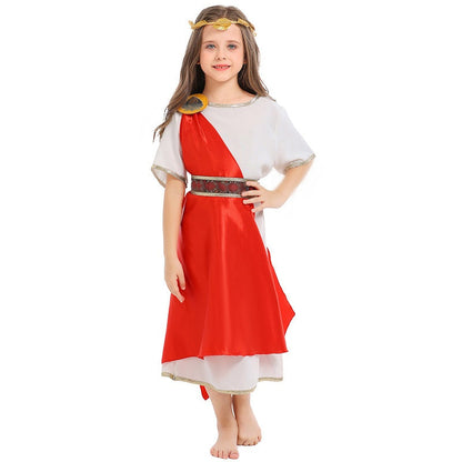 Little Girls Mediaeval Roman Female Warrior Halloween Cosplay Costume