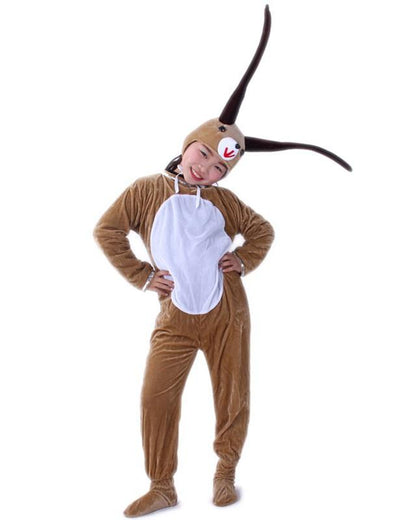 Girls Boys Antelope Flannel Onesie Kids Halloween Party Costume